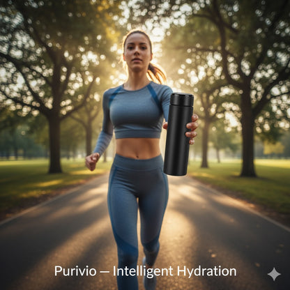 Smart Water Bottle with LED Temperature Display